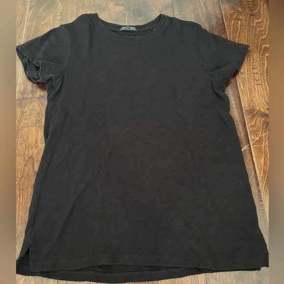 ATM Anthony Thomas Melillo Schoolboy Cotton Slub Short Sleeve Black Size Small - Picture 2 of 9